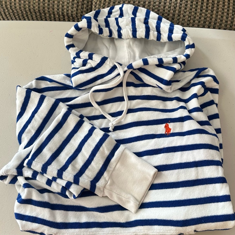 Polo Ralph Lauren stripe hoodie French terry size S